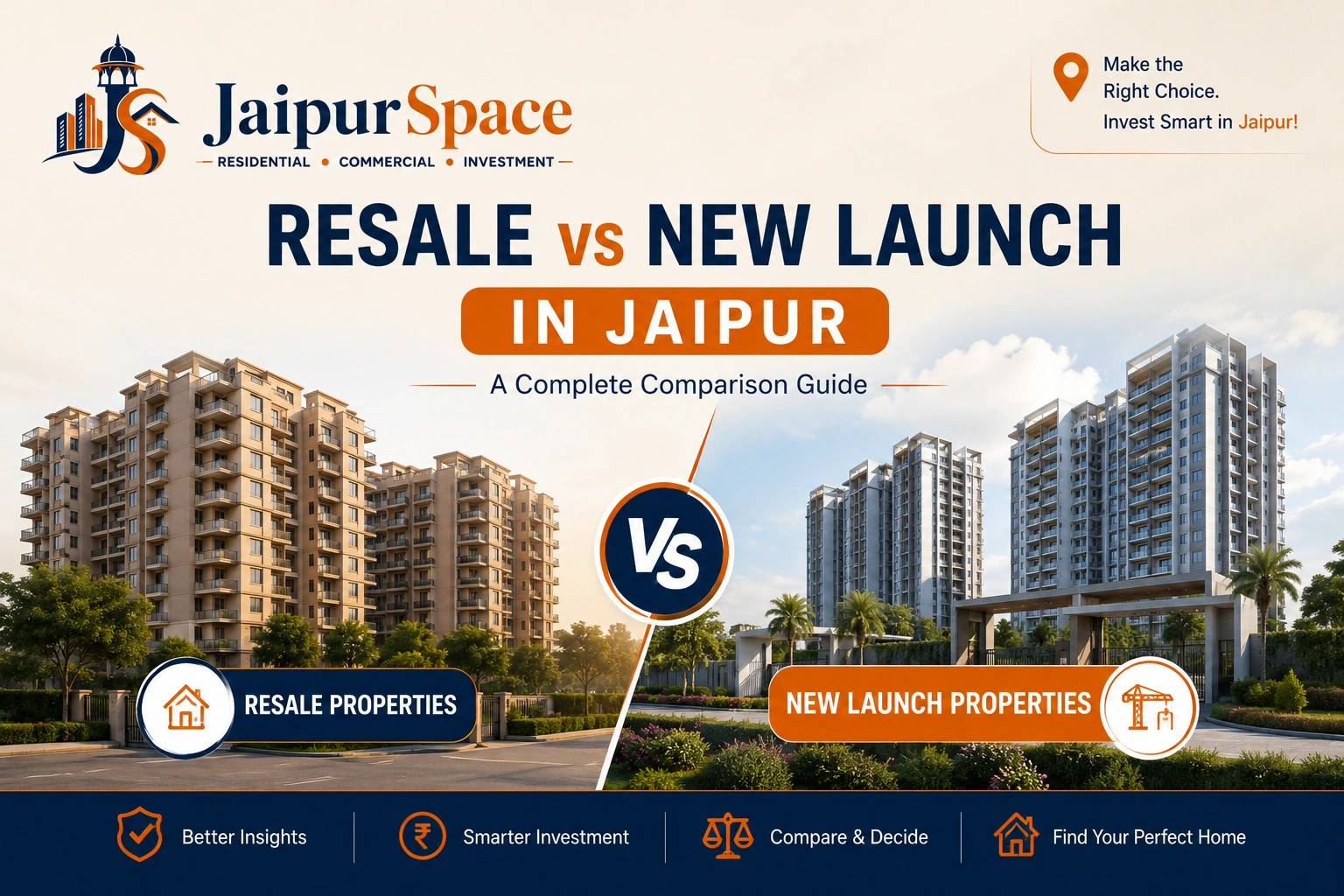 Resale vs new launch flats comparison guide for Jaipur buyers