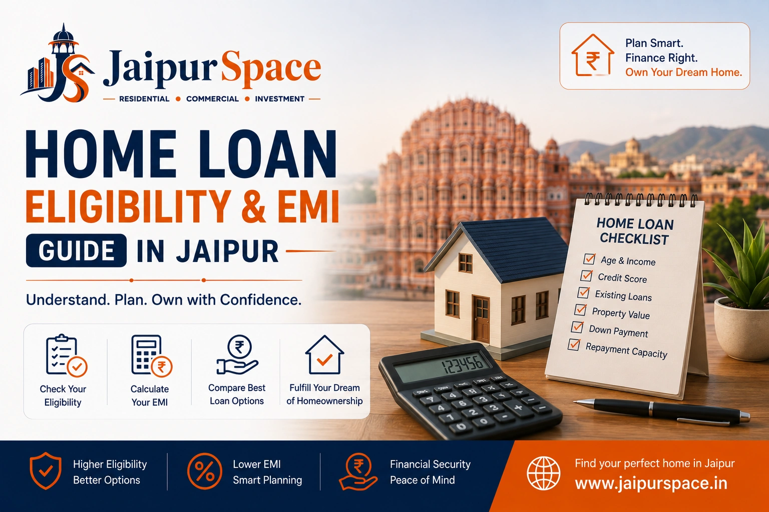 Home loan eligibility and EMI calculation guide for Jaipur buyers